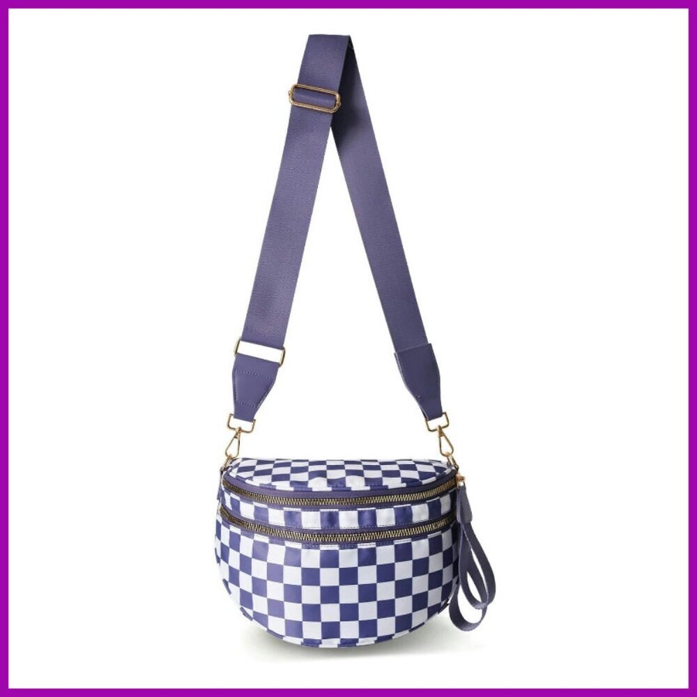 Nylon Crossbody Bag with Adjustable Strap, Large Capacity, Water-Resistant